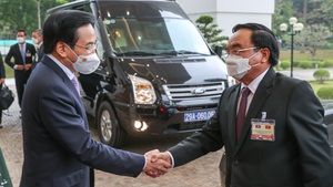 Chùm ảnh: Bộ trưởng, Chủ nhiệm Văn phòng Phủ Thủ tướng Lào thăm và làm việc tại trụ sở VPCP Việt Nam