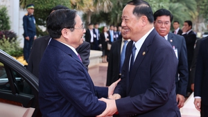 Chùm ảnh: Thủ tướng Phạm Minh Chính bắt đầu thăm chính thức CHDCND Lào