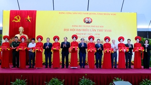 H&#224; Nội khai trương Trung t&#226;m B&#225;o ch&#237; phục vụ Đại hội đại biểu Đảng bộ 