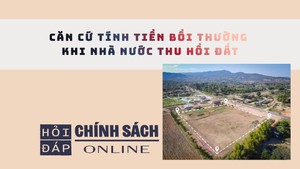 Căn cứ t&#237;nh tiền bồi thường khi Nh&#224; nước thu hồi đất