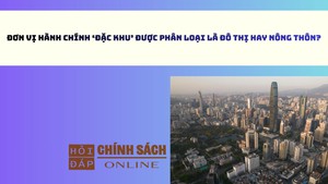 Đơn vị h&#224;nh ch&#237;nh ‘Đặc khu’ được ph&#226;n loại l&#224; đ&#244; thị hay n&#244;ng th&#244;n?