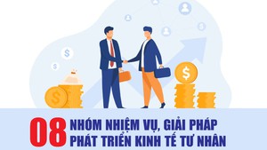 Infographics: 08 nhóm nhiệm vụ, giải pháp phát triển kinh tế tư nhân