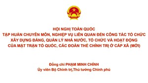 Hội nghị to&#224;n quốc tập huấn chuy&#234;n m&#244;n, nghiệp vụ li&#234;n quan đến c&#244;ng t&#225;c tổ chức x&#226;y dựng Đảng, quản l&#253; nh&#224; nước, tổ chức v&#224; hoạt động của Mặt trận Tổ quốc, c&#225;c đo&#224;n thể ch&#237;nh trị ở cấp x&#227; (mới)