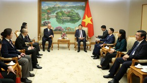 Ph&#243; Thủ tướng L&#234; Th&#224;nh Long tiếp Cố vấn đặc biệt Li&#234;n minh Nghị sĩ Hữu nghị Nhật - Việt