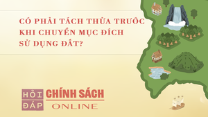 C&#243; phải t&#225;ch thửa trước khi chuyển mục đ&#237;ch sử dụng đất?