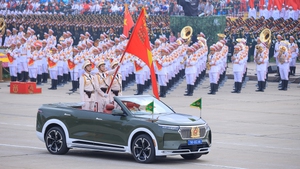 Khối Công an nhân dân Việt Nam diễu binh, diễu hành