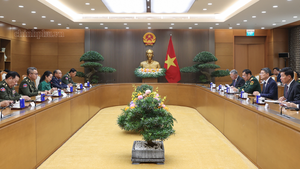 Thủ tướng Lê Minh Hưng tiếp Phó Thủ tướng, Bộ trưởng Bộ Quốc phòng Vương quốc Campuchia