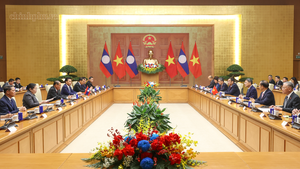 Thủ tướng Lê Minh Hưng tiếp Thường trực Ban Bí thư Trung ương Đảng Nhân dân Cách mạng Lào