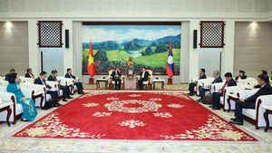Thủ tướng Lê Minh Hưng hội kiến Tổng Bí thư, Chủ tịch nước và Chủ tịch Quốc hội Lào