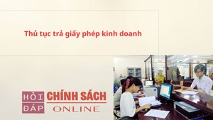 Thủ tục trả giấy phép kinh doanh