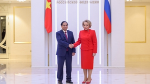 Thủ tướng Chính phủ Phạm Minh Chính gặp Chủ tịch Hội đồng Liên bang Nga