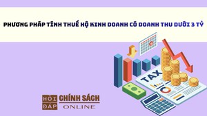 Phương pháp tính thuế hộ kinh doanh có doanh thu dưới 3 tỷ