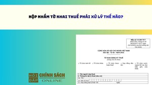 Nộp nhầm tờ khai thuế phải xử lý thế nào?