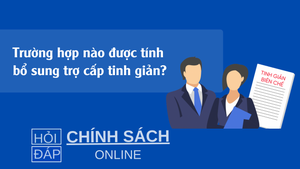 Trường hợp nào được tính bổ sung trợ cấp tinh giản?