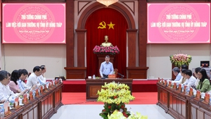 Thủ tướng Lê Minh Hưng làm việc với Ban Thường vụ Tỉnh ủy Đồng Tháp