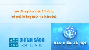 Lao động thử việc 2 tháng có phải đóng BHXH bắt buộc?