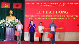 Phát động cao điểm thu nhận mẫu ADN, đẩy nhanh xác định danh tính hài cốt liệt sỹ