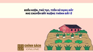 Điều kiện, thủ tục, tiền sử dụng đất khi chuyển đất ruộng thành đất ở