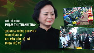 Phó Thủ tướng Phạm Thị Thanh Trà: Chiến dịch 500 ngày đêm và khát vọng đưa các liệt sĩ trở về