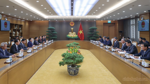 Thủ tướng Chính phủ Lê Minh Hưng tiếp Trưởng Ban Tổ chức Trung ương Đảng Nhân dân Cách mạng Lào