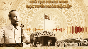 Chủ tịch Hồ Chí Minh đọc Tuyên ngôn Độc lập năm 1945