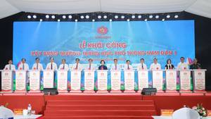 Phó Thủ tướng Phạm Thị Thanh Trà dự lễ khởi công Trường THPT Nam Đàn 1 
