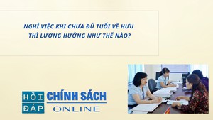Nghỉ việc khi chưa đủ tuổi về hưu thì lương hưởng như thế nào?