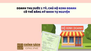 Doanh thu dưới 1 tỷ, chủ hộ kinh doanh có thể đăng ký BHXH tự nguyện