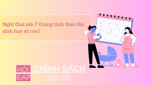 Nghỉ thai sản 07 tháng tính theo lần sinh hay số con?
