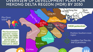 Infographic: Overview of development plan for Mekong Delta Region by 2030  