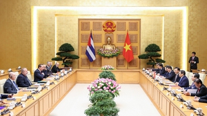 Vietnamese PM holds talks with Cuban counterpart