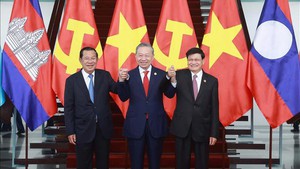 To Lam meets top Cambodian, Lao leaders in Ho Chi Minh City