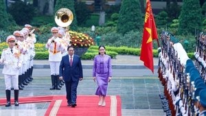 Prime Minister Pham Minh Chinh hosts official welcome ceremony for Thai counterpart