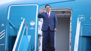 Prime Minister leaves for WEF 16th Annual Meeting of New Champions in Tianjin