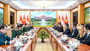 Vietnamese, Singaporean defense ministers hold talks in Ha Noi