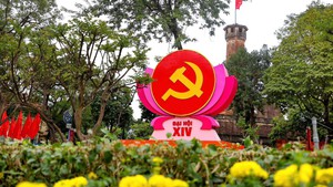 Ha Noi adorned with flags and flowers ahead of 14th National Party Congress