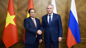 Prime Minister meets with Chairman of Russian State Duma Vyacheslav Volodin