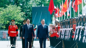 Thai Prime Minister hosts official welcome ceremony for To Lam in Bangkok