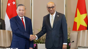 Top Vietnamese leader holds talks with Singaporean President