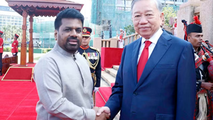 Sri Lanka welcomes top Vietnamese leader with 21-gun salute