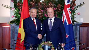 Top leader holds summit meeting with New Zealand Prime Minister