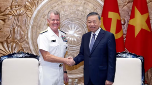 Top leader hosts reception for Admiral Samuel Paparo