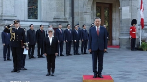 Official welcome ceremony for top leader To Lam in Ottawa