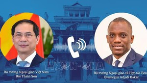 越南外交部长裴青山与贝宁外交部部长通电话