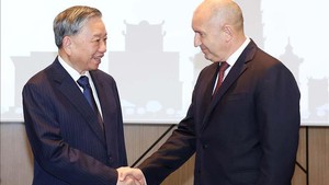 越共中央总书记苏林与保加利亚总统鲁门&#183;拉德夫出席越南—保加利亚企业论坛