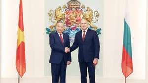 苏林总书记与保加利亚总统鲁门&#183;拉德夫举行会谈