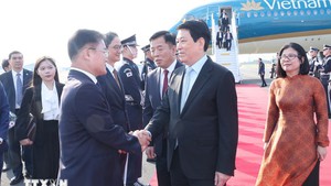 越南国家主席梁强抵达韩国，开始出席2025年亚太经合组织领导人非正式会议