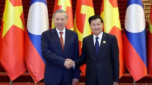 加强越南共产党和老挝人民革命党合作关系