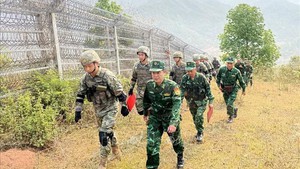越南中国边界线进行联合巡逻