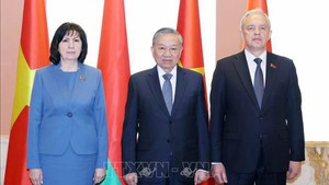 越共中央总书记苏林会见白俄罗斯议会领导及各政党领导